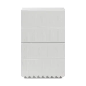 Nasrin 60cm Tallboy Dresser with Drawers - White by Luxo, a Dressers & Chests of Drawers for sale on Style Sourcebook