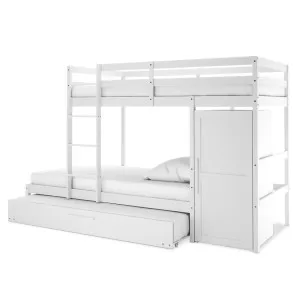 Aron Bunk Bed with Cabinet and Trundle by Luxo, a Kids Beds & Bunks for sale on Style Sourcebook