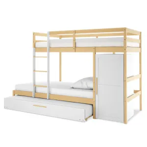 Aron Bunk Bed with Cabinet and Trundle by Luxo, a Kids Beds & Bunks for sale on Style Sourcebook