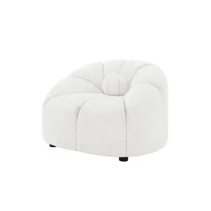 Trina Boucle Sofa Chair with Ball Pillow in Cream White by Luxo Furniture, a Sofas for sale on Style Sourcebook