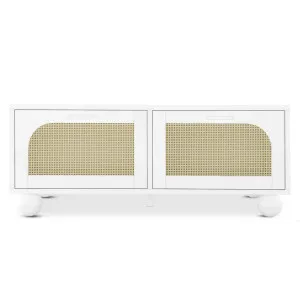 Carlo 110cm Rattan Coffee Table with Cabinet by Luxo, a Coffee Table for sale on Style Sourcebook