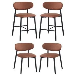 Audrey Curved Bar Stool & Dining Chair Set of 4 in Tan by Luxo Furniture, a Dining Chairs for sale on Style Sourcebook