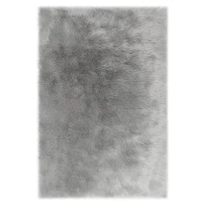 Zubuin Shaggy Plush Fluffy Rectangular Fur Rug- Grey by Luxo Home Decor, a Contemporary Rugs for sale on Style Sourcebook