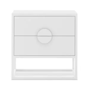 Abigail 55cm 2 Drawer Bedside Table w/ Handle by Luxo, a Bedside Tables for sale on Style Sourcebook