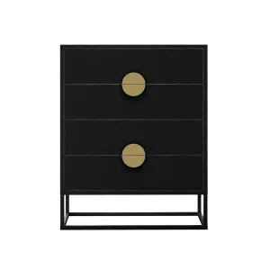 Abigail 76cm Tallboy Dresser with Storage - Black by Luxo, a Dressers & Chests of Drawers for sale on Style Sourcebook