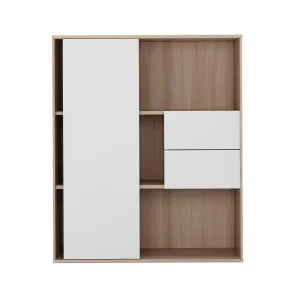 Eiresa Office Storage Bookcase with Sliding Door - Walnut by Luxo, a Bookcases for sale on Style Sourcebook