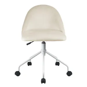Abia Adjustable Velvet Swivel Office Chair by Luxo, a Chairs for sale on Style Sourcebook