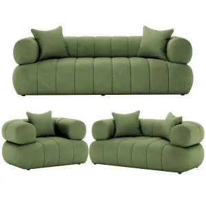 Samira 6 Seater Velvet Sofa Set by Luxo, a Sofas for sale on Style Sourcebook