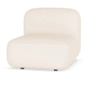 Soraya Single Seater Modular Velvet Sofa - White Cream by Luxo, a Sofas for sale on Style Sourcebook