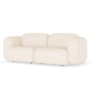 Soraya 2 Seater Modular Velvet Sofa Set - White Cream by Luxo, a Sofas for sale on Style Sourcebook