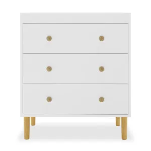 Reyhan Solid Pine 3-Drawer Baby Nursery Change Table - White by Luxo, a Saunas for sale on Style Sourcebook
