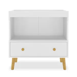 Mariella Solid Pine Baby Change Table with Storage Drawer & Shelf • White by Luxo, a Saunas for sale on Style Sourcebook