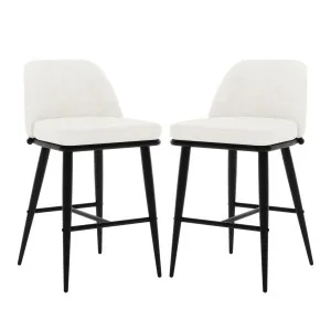 Jeremi Velvet Upholstered High-Back Bar Stool (Set of 2) by Luxo, a Saunas for sale on Style Sourcebook