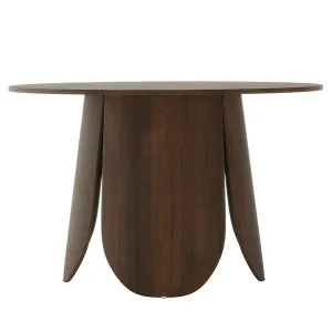 Kalyani 120cm Wooden Round Dining Table with Veneer Top by Luxo, a Saunas for sale on Style Sourcebook