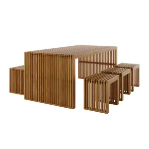 Grenfela 5 Seater Solid Timber Outdoor Dining Set by Luxo, a Saunas for sale on Style Sourcebook