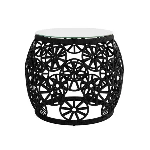 Aarani Round PE Rattan Outdoor/Indoor Side Table by Luxo, a Saunas for sale on Style Sourcebook