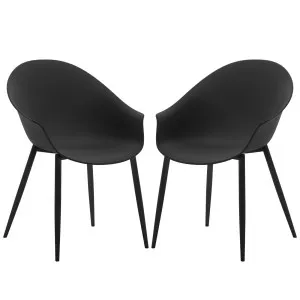 Eidos Indoor/Outdoor Modern Plastic Dining Chair w/ Armrest (Set of 2) by Luxo, a Saunas for sale on Style Sourcebook