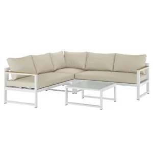 Deloran 5-Seater Modular Corner Aluminium Outdoor Lounge Set by Luxo, a Saunas for sale on Style Sourcebook