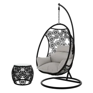Aarani Rattan Outdoor Egg Chair & Side Table Set by Luxo Outdoors, a Saunas for sale on Style Sourcebook