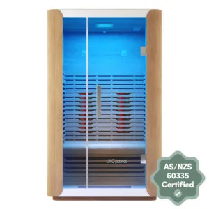 Lue 2-Person Full Spectrum Curved Infrared Home Sauna by Luxo Saunas, a Saunas for sale on Style Sourcebook