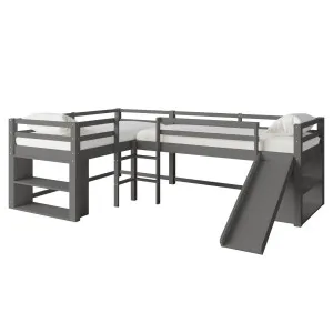 Coreen Solid Pine Storage Loft Bed with Slide by Luxo, a Saunas for sale on Style Sourcebook