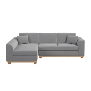 Laylah 3 Seater Fabric Hardwood Sofa With Left Chaise by Luxo Furniture, a Saunas for sale on Style Sourcebook