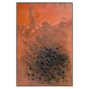 Ember Textured Acrylic Framed Canvas 3D Textured Wall Art by Luxo Home Decor, a Saunas for sale on Style Sourcebook