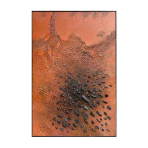 Ember Textured Acrylic Framed Canvas 3D Textured Wall Art by Luxo Home Decor, a Saunas for sale on Style Sourcebook
