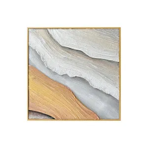 Flora Abstract Textured Canvas Hanging 3D Textured Wall Art by Luxo Home Decor, a Saunas for sale on Style Sourcebook