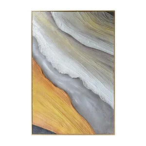 Flora Abstract Textured Canvas Hanging 3D Textured Wall Art by Luxo Home Decor, a Saunas for sale on Style Sourcebook