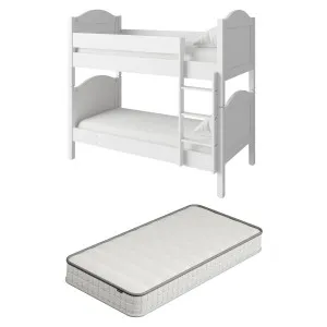 Camira Bunk Bed & Cybele Mattress Package - White by Luxo Furniture, a Saunas for sale on Style Sourcebook