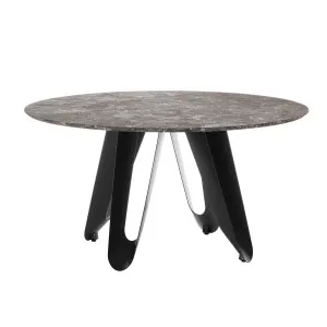 Emil 150cm Round Dining Table w/ Curved Legs - Marble by Luxo Furniture, a Saunas for sale on Style Sourcebook
