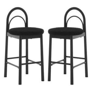 Gilles Boucle Arched Bar Stool (Set of 2) by Luxo Furniture, a Saunas for sale on Style Sourcebook