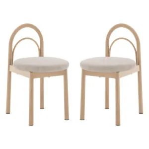 Gilles Linen Arched Dining Chair (Set of 2) - Beige by Luxo Furniture, a Saunas for sale on Style Sourcebook