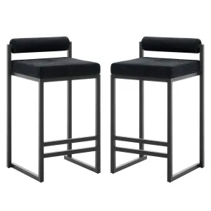 Aivy Velvet Bar Stool (Set of 2) by Luxo Furniture, a Saunas for sale on Style Sourcebook