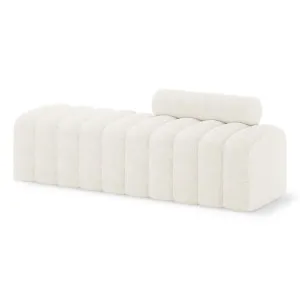 Sasa Boucle Curved Bench with Backrest - White Eggshell by Luxo, a Saunas for sale on Style Sourcebook