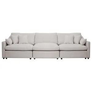 Millie 4-Seater Fabric Modular Sofa - Grey Light Warm by Luxo, a Saunas for sale on Style Sourcebook