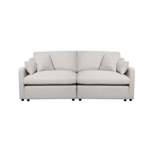 Millie 3-Seater Fabric Modular Sofa - Grey Light Warm by Luxo, a Saunas for sale on Style Sourcebook
