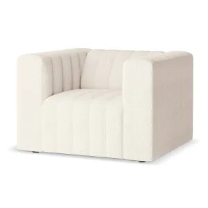 Parisa 1 Seater Tufted Boucle Sofa by Luxo, a Saunas for sale on Style Sourcebook