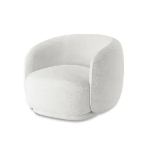 Janelle Boucle Curved Accent Chair • Cream White by Luxo Furniture, a Saunas for sale on Style Sourcebook