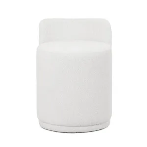 Hiboa Bouclé Ottoman Stool - White Eggshell by Luxo, a Saunas for sale on Style Sourcebook