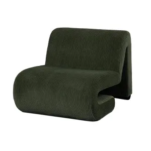 Bengtaz Corduroy Armless Curved Accent Chair by Luxo, a Saunas for sale on Style Sourcebook
