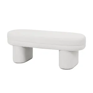 Elzan Bouclé Upholstered Bench by Luxo, a Saunas for sale on Style Sourcebook