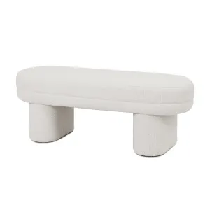 Elzan Bouclé Upholstered Bench by Luxo, a Saunas for sale on Style Sourcebook
