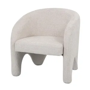 Marlona Curved Linen Chenille Accent Chair in Beige by Luxo Furniture, a Sofas for sale on Style Sourcebook