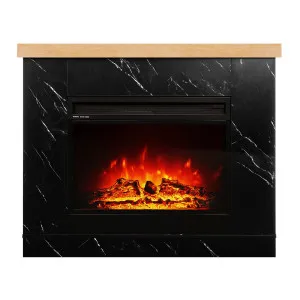 Awaba 114cm 1950W LED Electric Fireplace Marble Look Mantel by Luxo, a Saunas for sale on Style Sourcebook