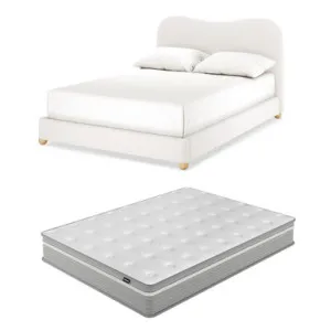 Ginnie Boucle Bed Frame & Oriona Mattress Package by null, a Saunas for sale on Style Sourcebook