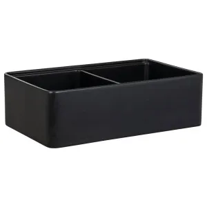 Cornwall Premium 83.5x50.8x25.4cm Double Fireclay Sink, Matte Black by null, a Kitchen Sinks for sale on Style Sourcebook