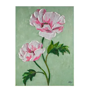 White Poppy Enhanced Canvas Print by Cafe Lighting and Living, a Prints for sale on Style Sourcebook