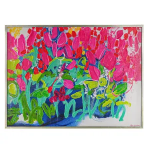 Flower Garden Enhanced Canvas Print by Cafe Lighting and Living, a Prints for sale on Style Sourcebook
